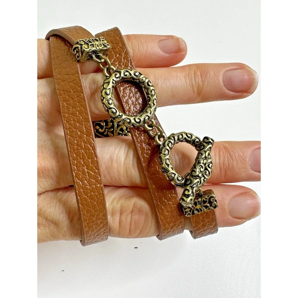 Premier Designs Desert Diva Wrap Bracelet Faux Turquoise Reversible Toggle